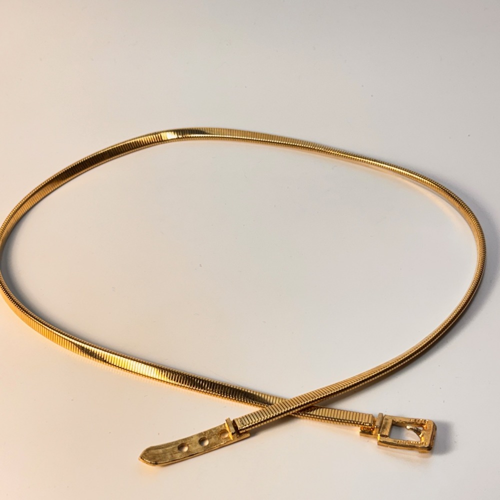 Gold Slim Metal Women’s Belt